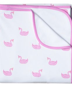 Baby Blanket Pink Swans