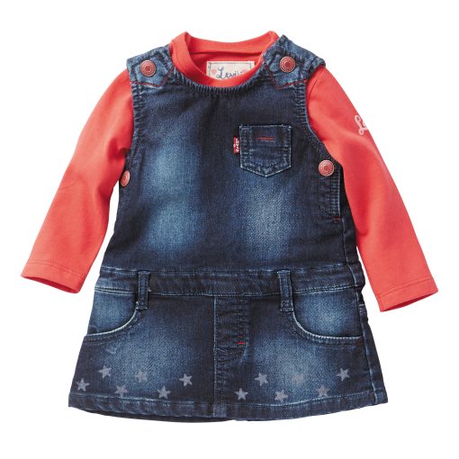 Levis Red top Baby Girls Pinafore Dress Levis