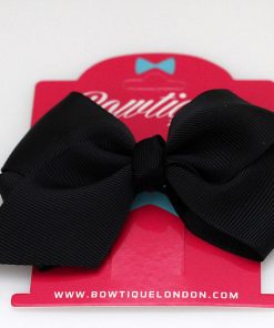 Bowtique London Black Grosgrain Bow hair clip